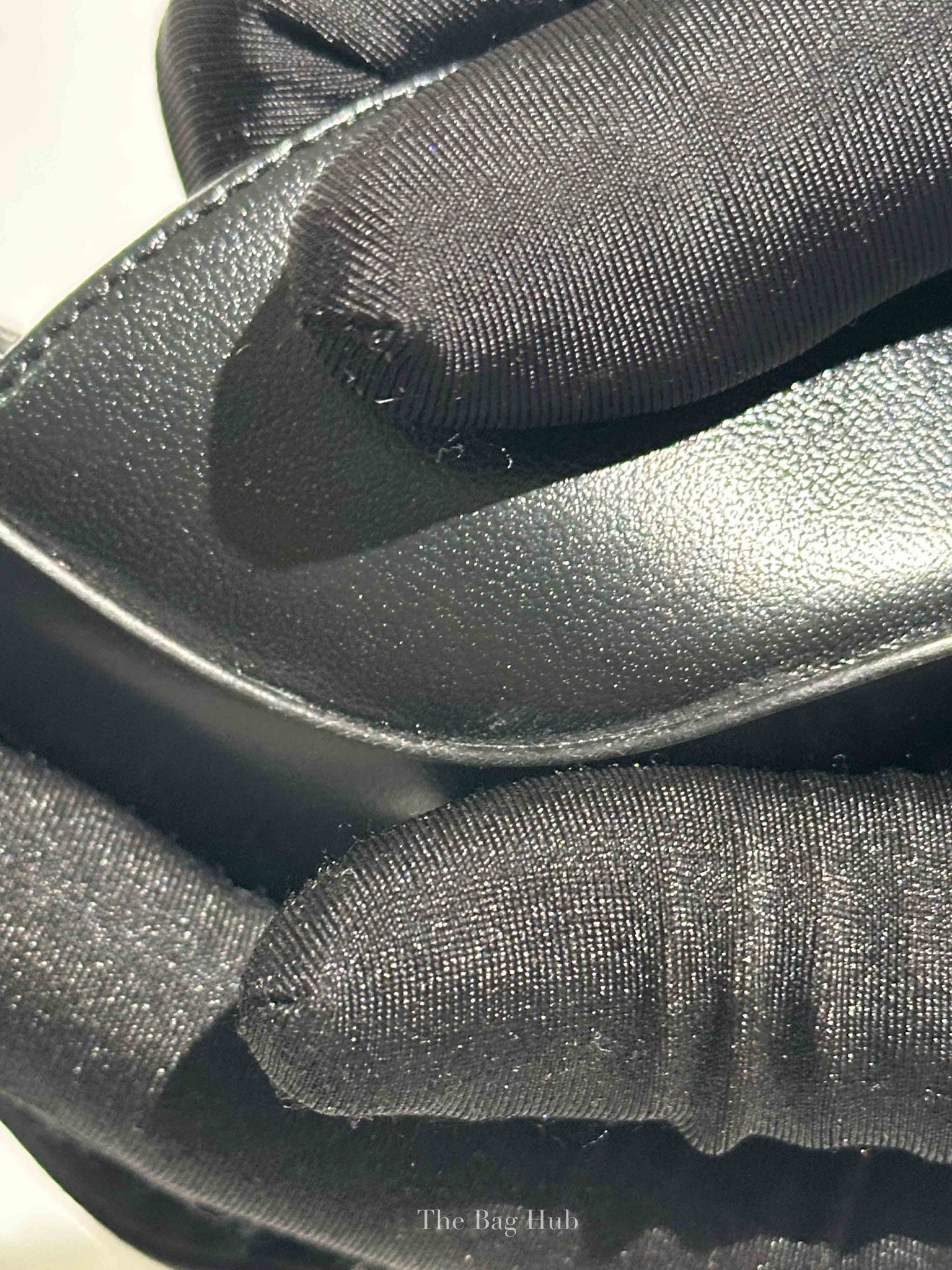 Chanel Black Goatskin Grosgrain Cap Toe CC Slingback Pumps Size 37.5