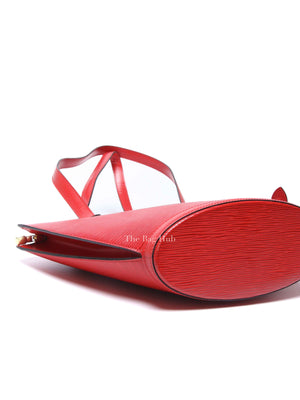 Louis Vuitton Red Epi Leather Saint Jacques PM Bag Long Straps