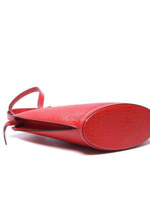 Louis Vuitton Red Epi Leather Saint Jacques PM Bag Long Straps