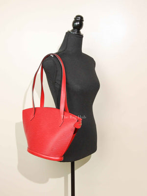 Louis Vuitton Red Epi Leather Saint Jacques PM Bag Long Straps