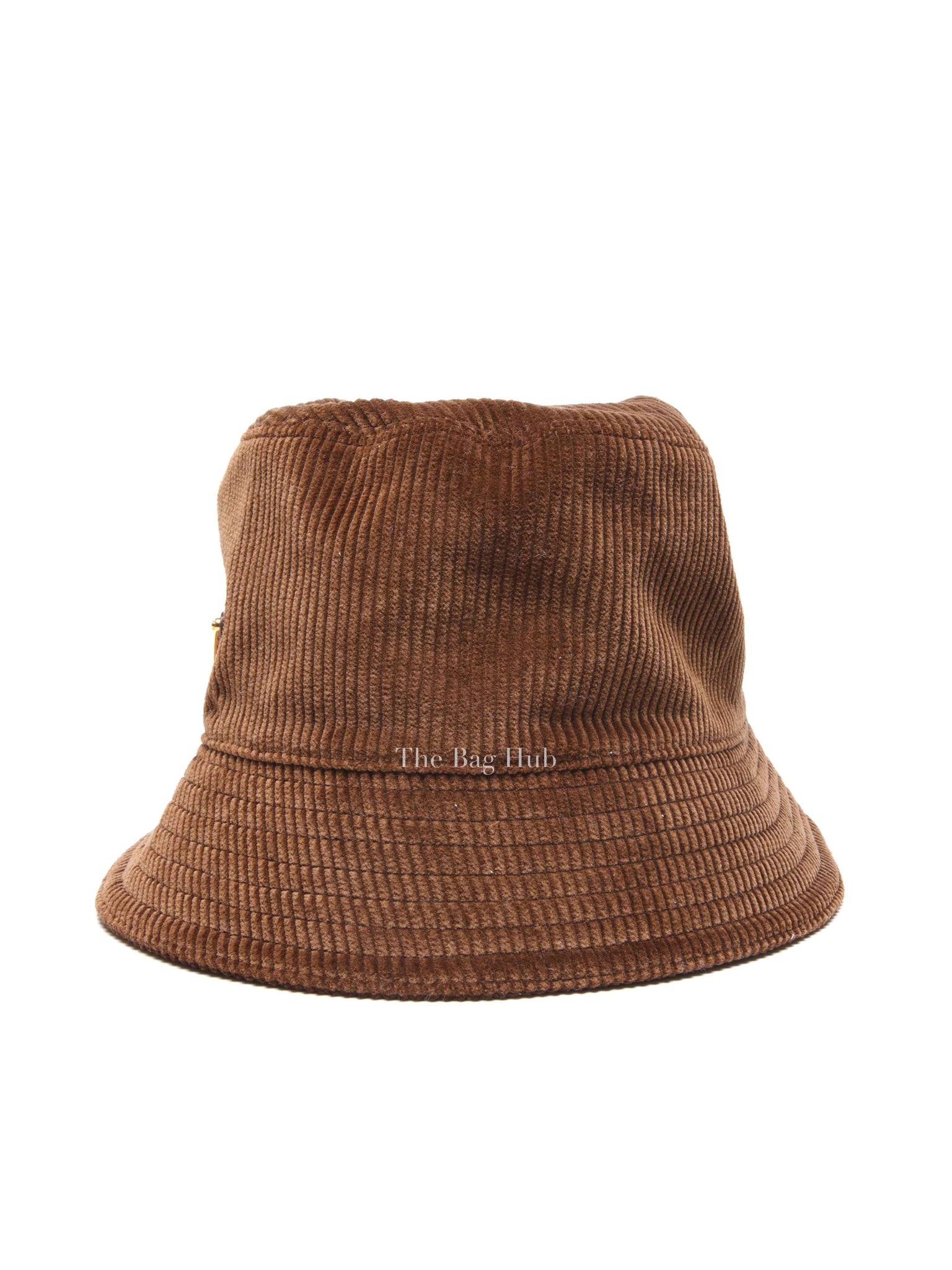 Prada Tobacco Fabric Corduroy Bucket Hat