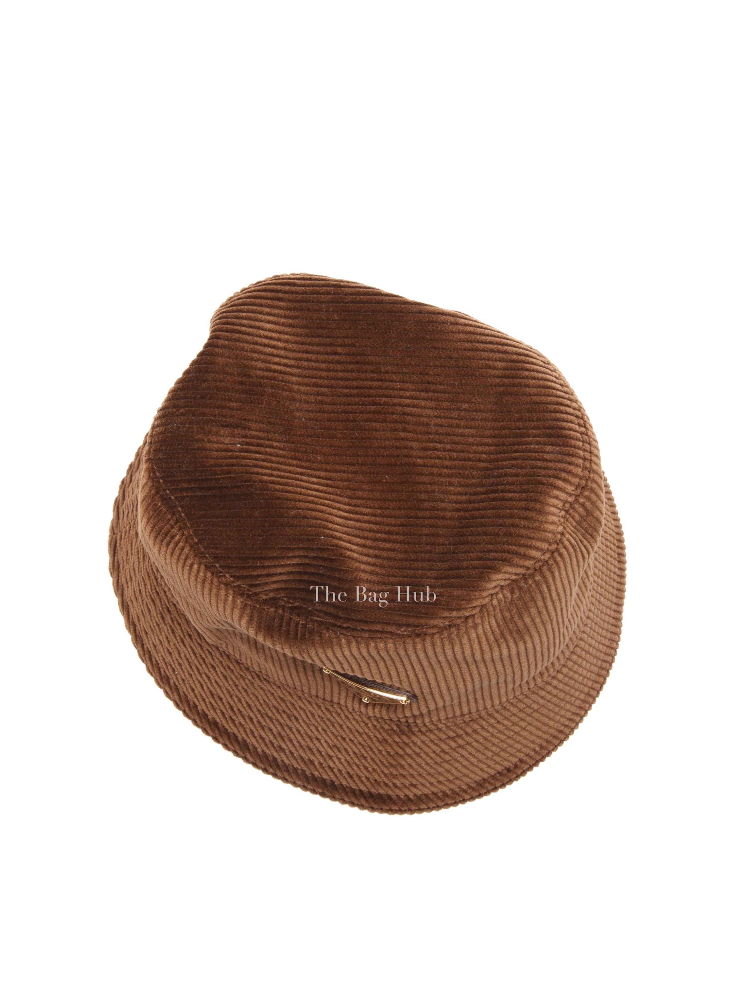 Prada Tobacco Fabric Corduroy Bucket Hat