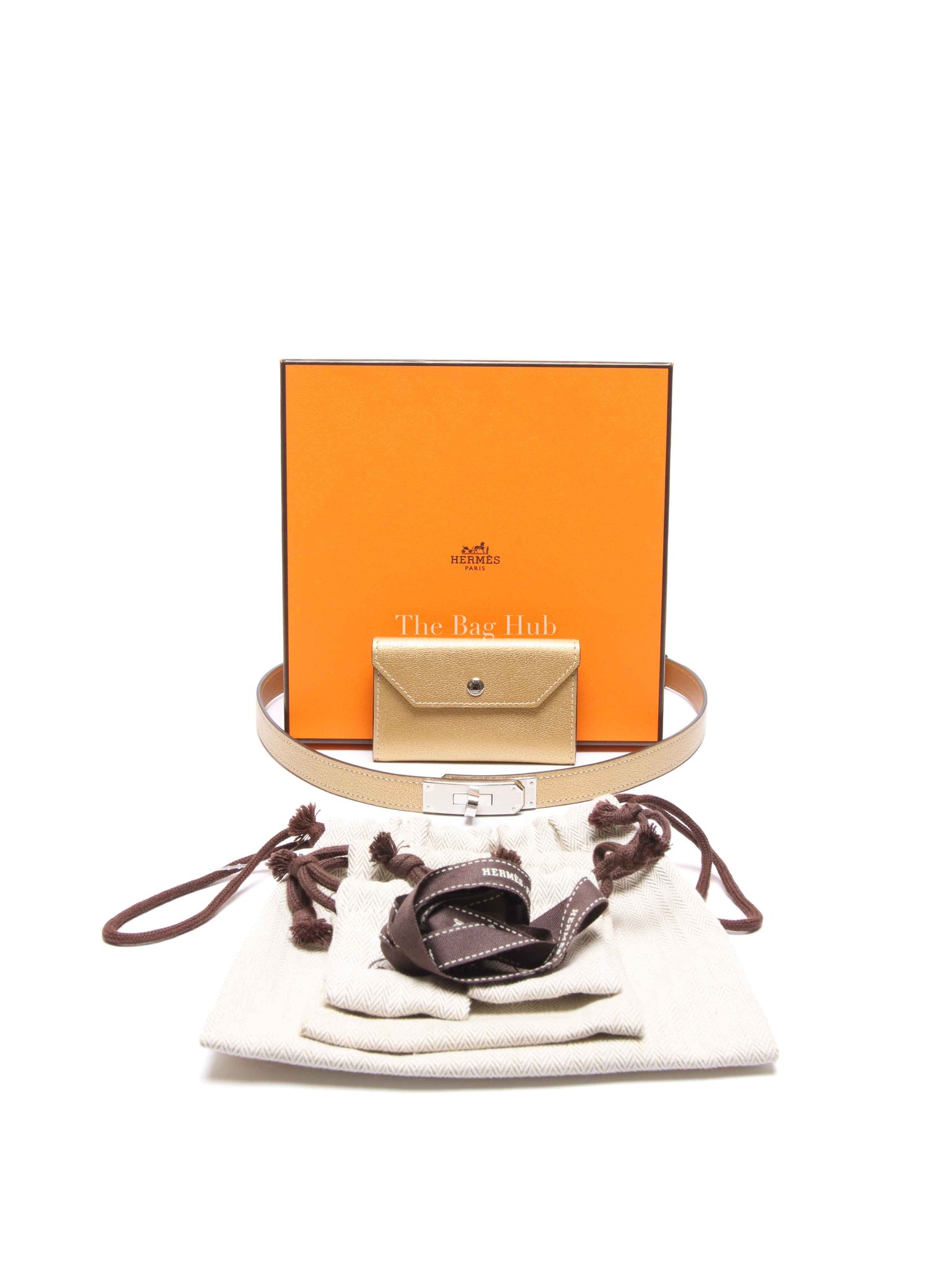 Hermes Dore Chamkilight Chevre Kelly Pocket 18 Belt PHW