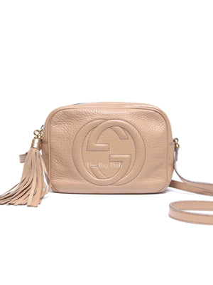 Gucci Beige Leather Soho Disco Small Crossbody Bag