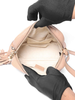 Gucci Beige Leather Soho Disco Small Crossbody Bag