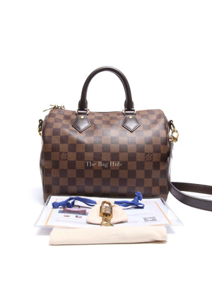 Louis Vuitton Damier Ebene Speedy Bandouliere 25 Bag