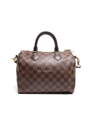 Louis Vuitton Damier Ebene Speedy Bandouliere 25 Bag