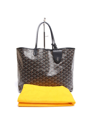 Goyard Black Canvas St. Louis PM Tote Bag