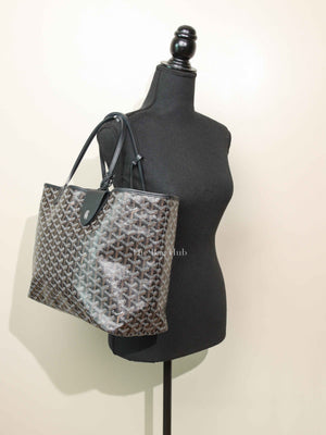 Goyard Black Canvas St. Louis PM Tote Bag
