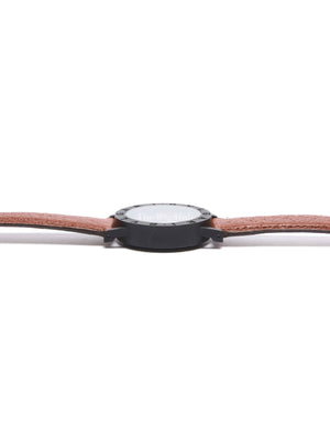 Bvlgari Brown Leather Giappone Edition Carbon Gold Watch 33mm