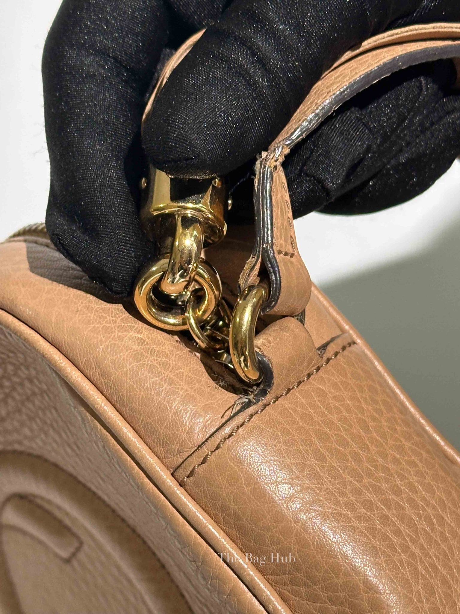 Gucci Beige Leather Soho Disco Small Crossbody Bag