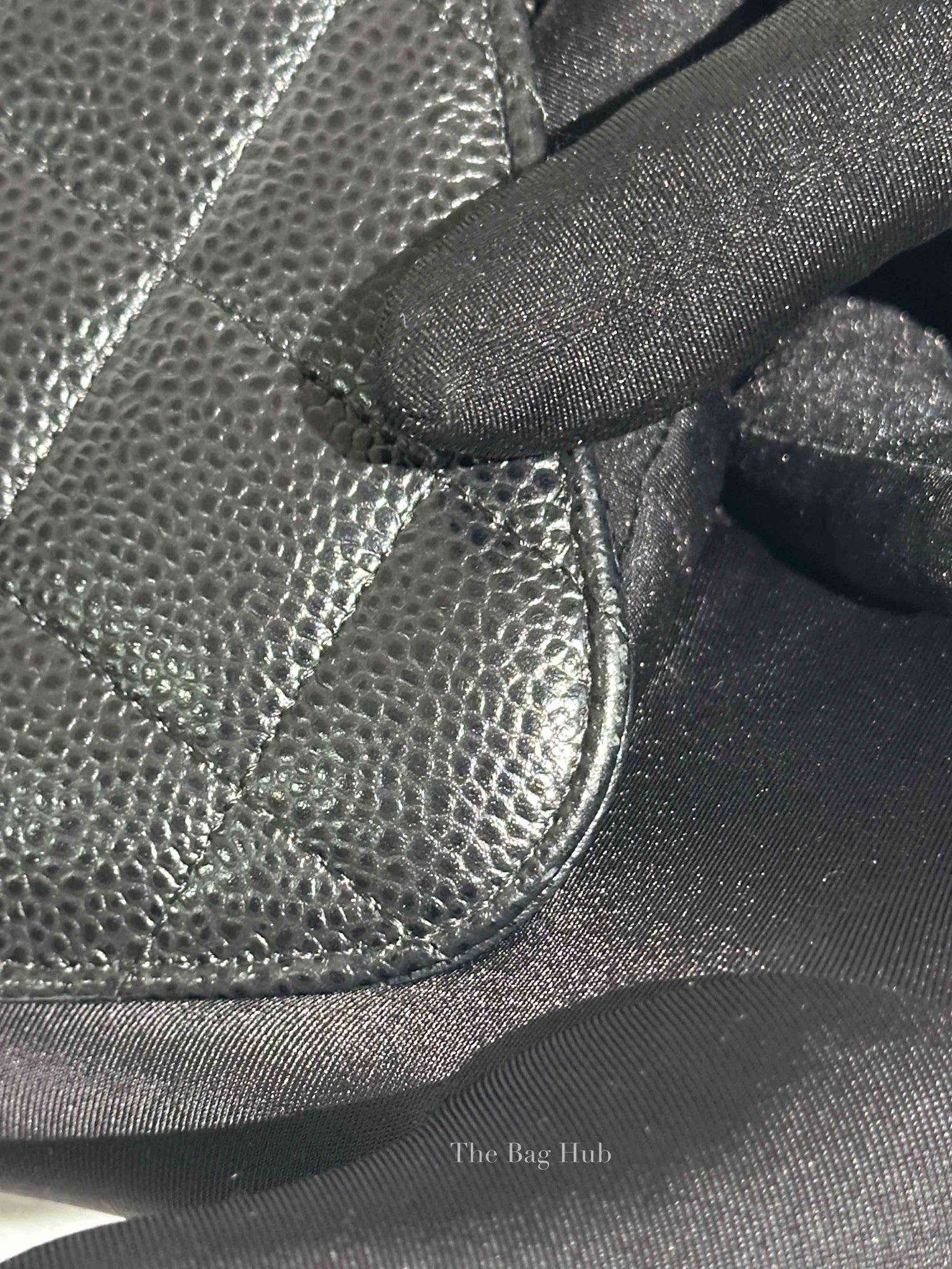 Chanel Black Caviar Quilted Classic Jumbo Double Flap Bag SHW