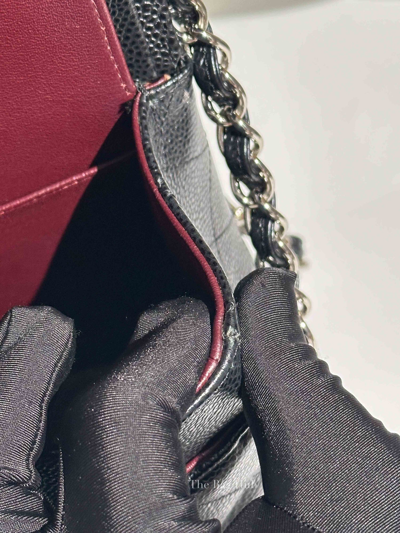 Chanel Black Caviar Quilted Classic Jumbo Double Flap Bag SHW