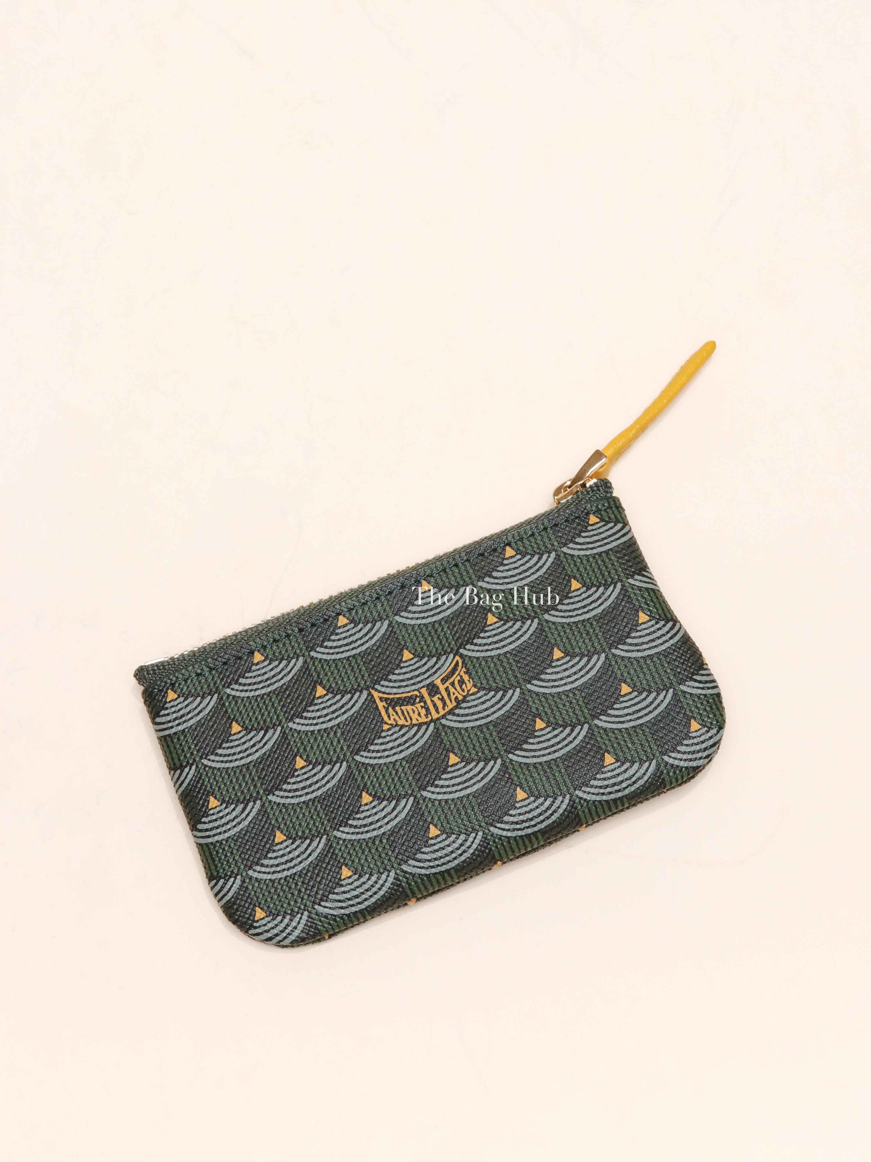 Faure Le Page Empire Green Canvas Key Pouch | Designer Brand