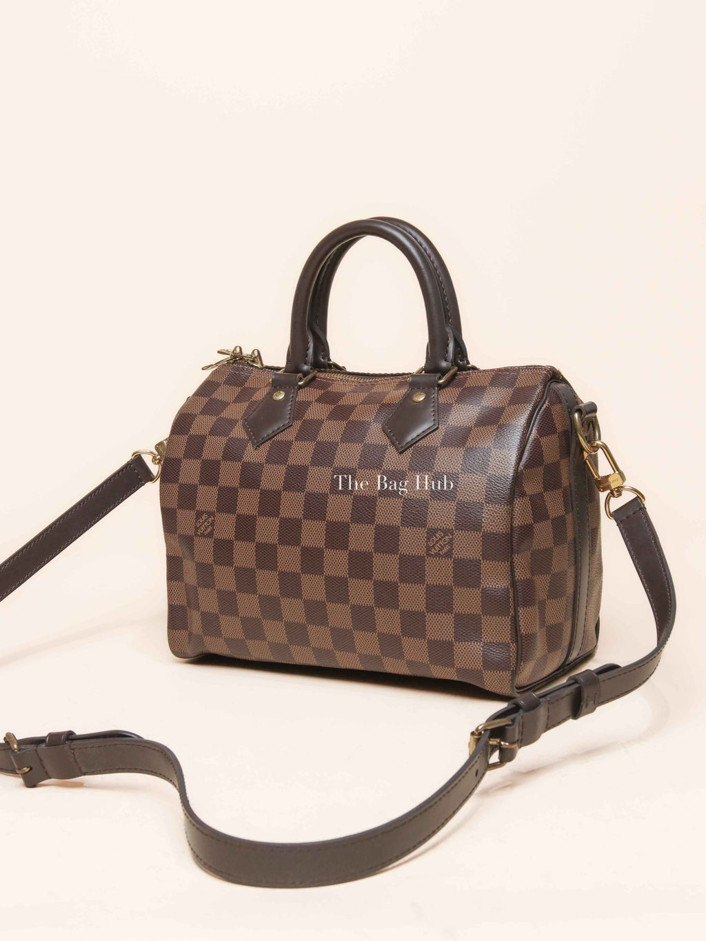 Louis Vuitton Damier Ebene Speedy Bandouliere 25 Bag