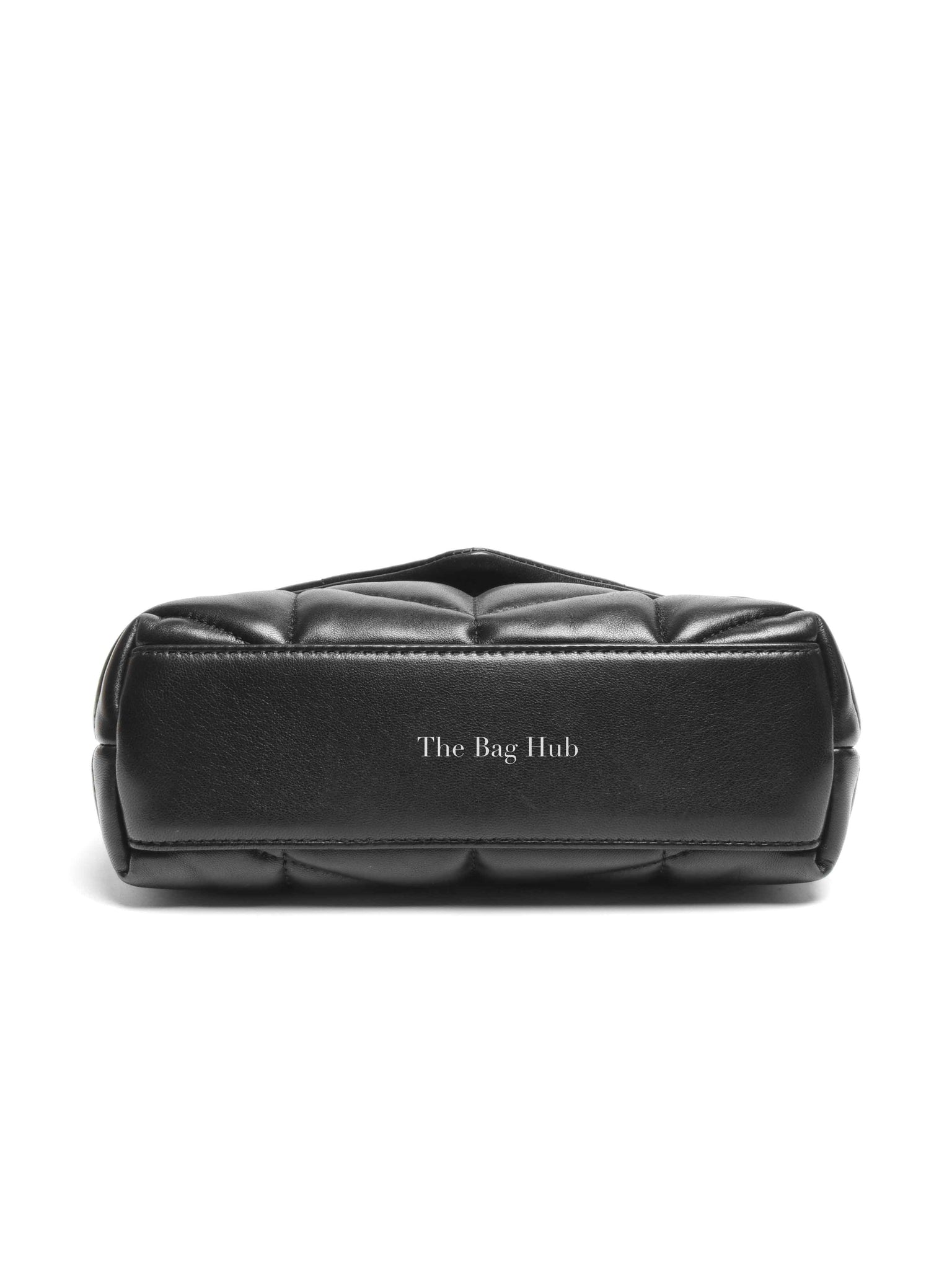 Saint Laurent Black Lambskin Quilted Toy Loulou Puffer Monochrome Chain Satchel Bag