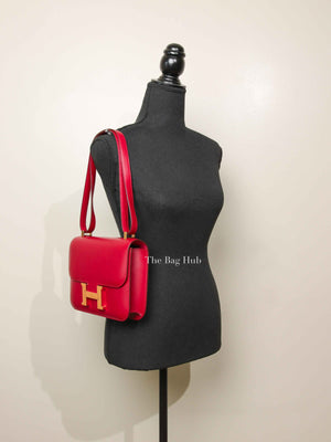 Hermes Rubis Veau Tadelakt Constance 1-24 Bag GHW