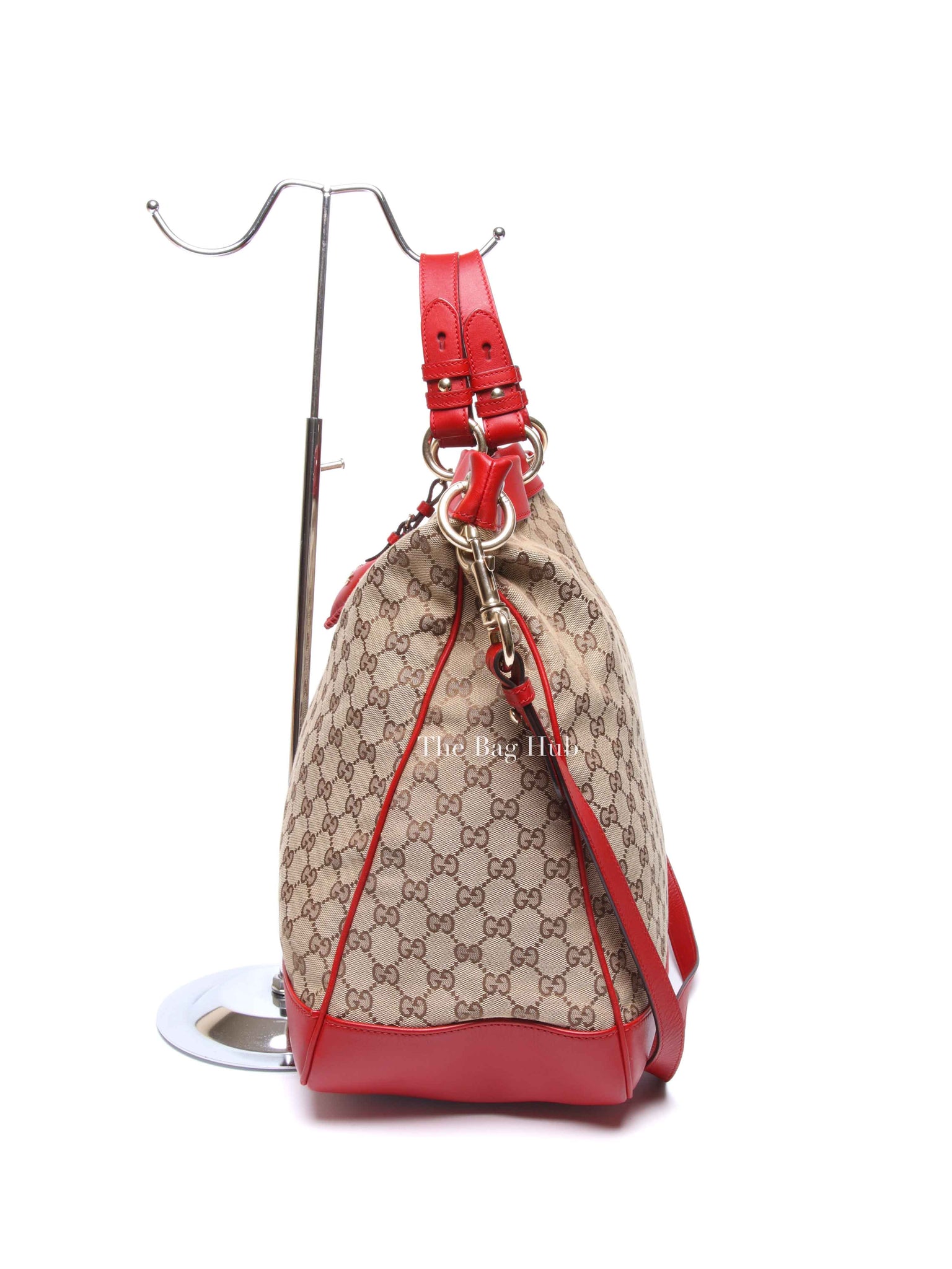 Gucci Red Monogram Large Valentine Tote Bag
