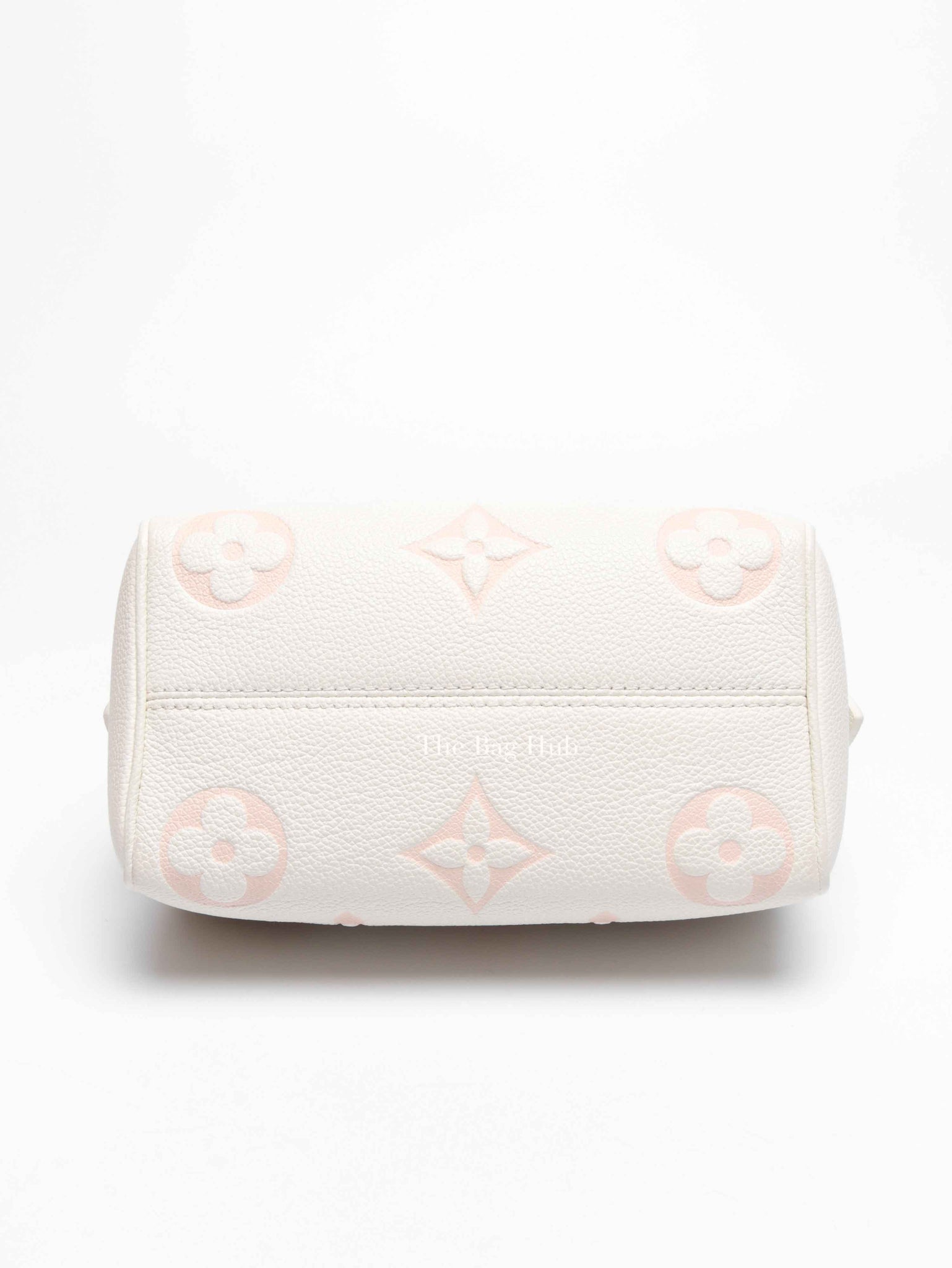 Louis Vuitton White Latte/Chamallow Bicolor Empreinte Leather Monogram Speedy Bandouliere 20 Bag