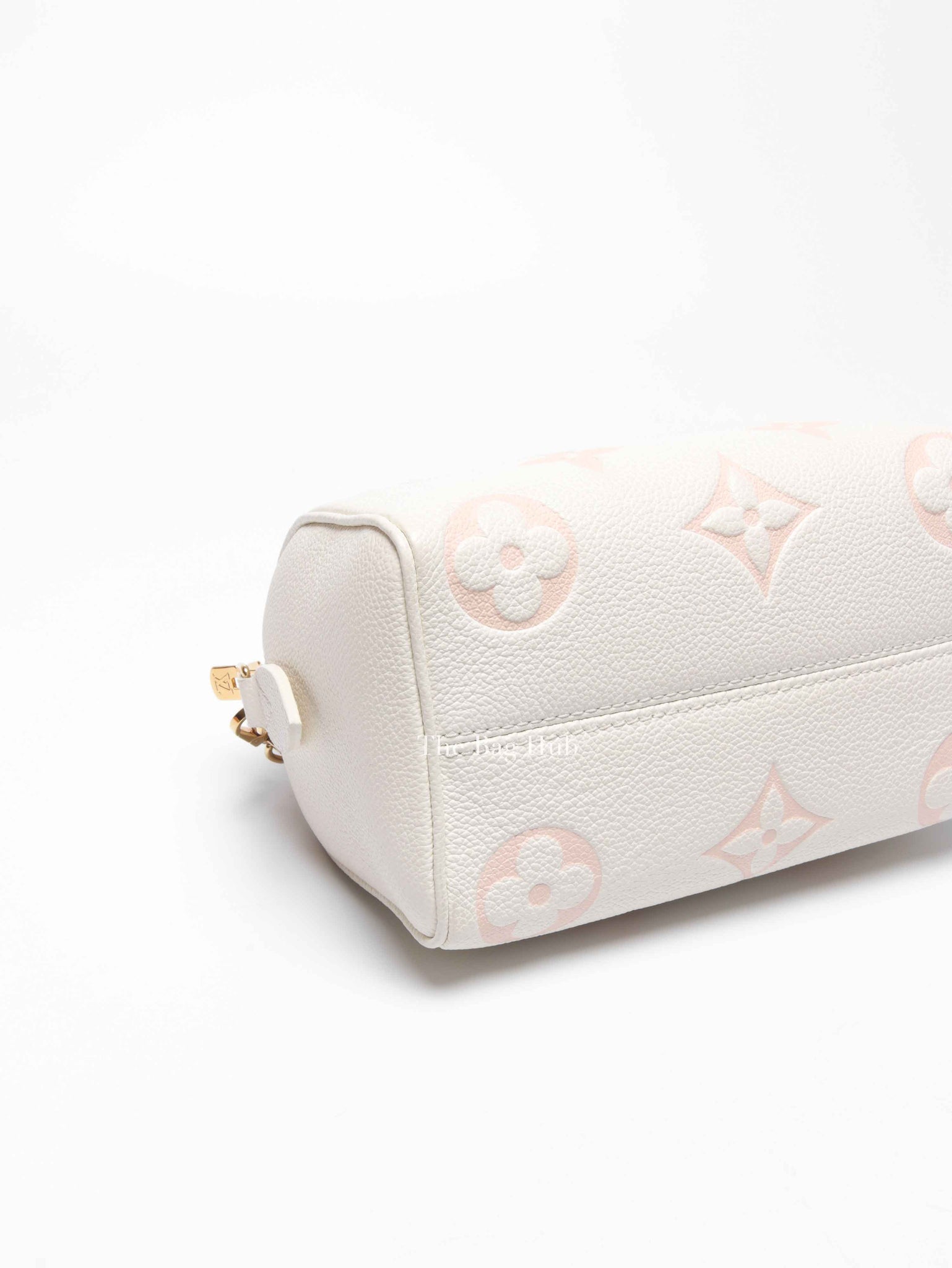 Louis Vuitton White Latte/Chamallow Bicolor Empreinte Leather Monogram Speedy Bandouliere 20 Bag