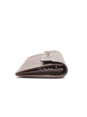 Hermes Etoupe Madame Calfskin Kelly Pocket Long Wallet PHW