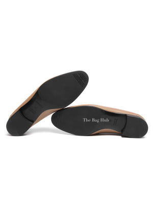 Hermes Beige Sable Leather Royal Loafers Size 38
