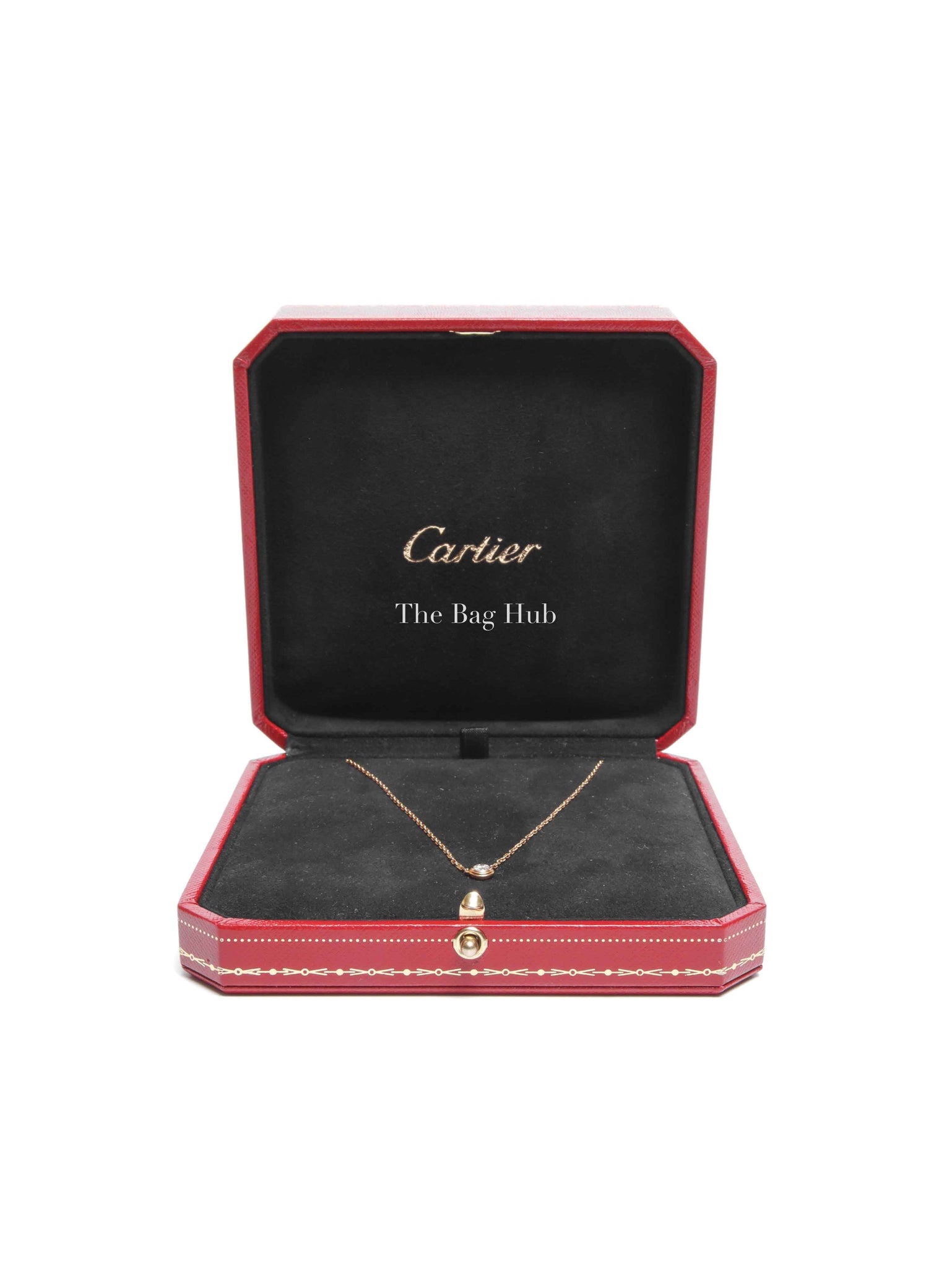 Cartier 18K Yellow Gold D'Amour Pendant Brilliant-Cut Diamond Necklace Large Model