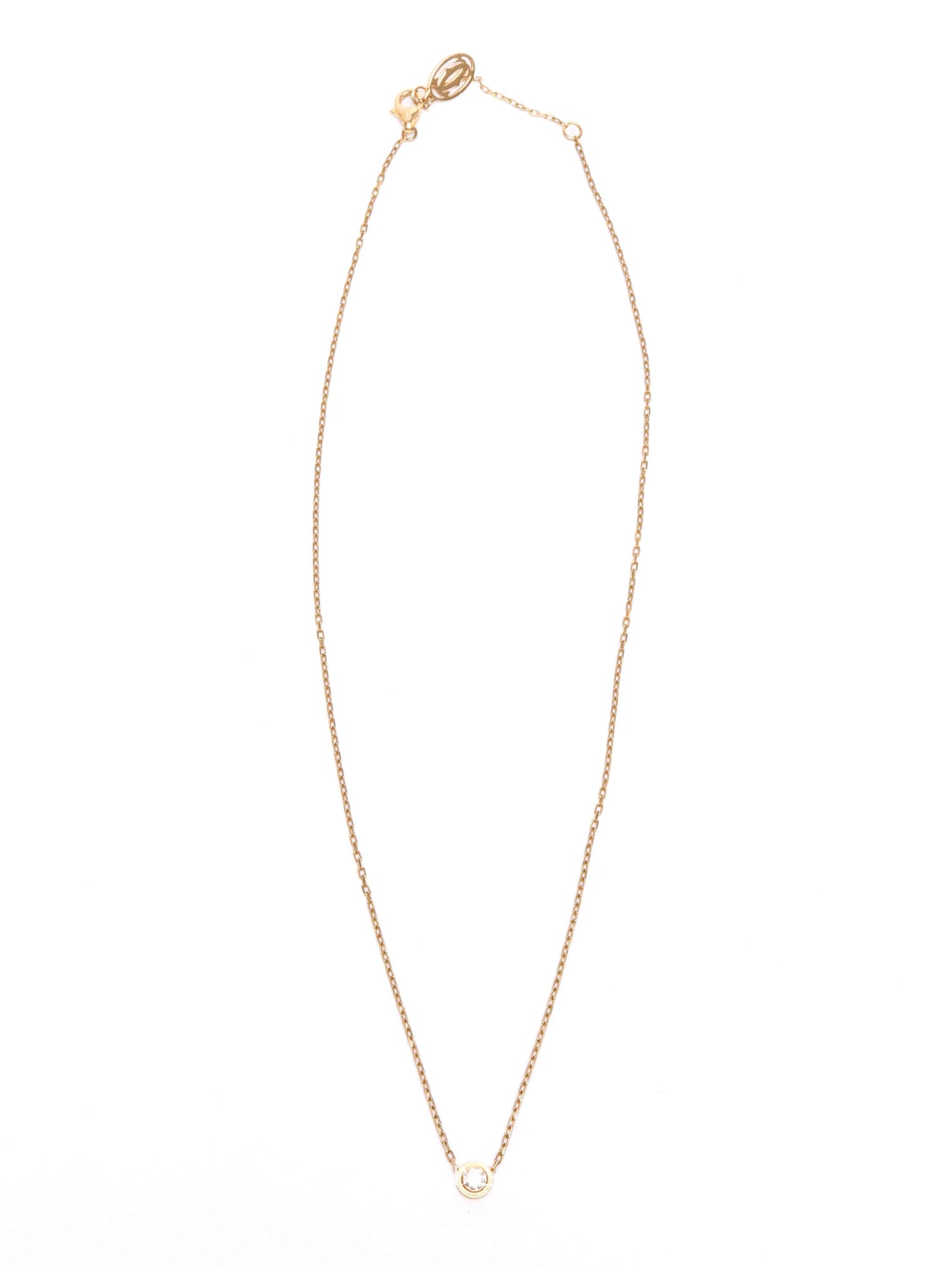 Cartier 18K Yellow Gold D'Amour Pendant Brilliant-Cut Diamond Necklace Large Model