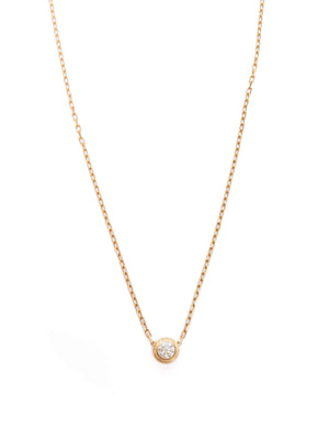 Cartier 18K Yellow Gold D'Amour Pendant Brilliant-Cut Diamond Necklace Large Model