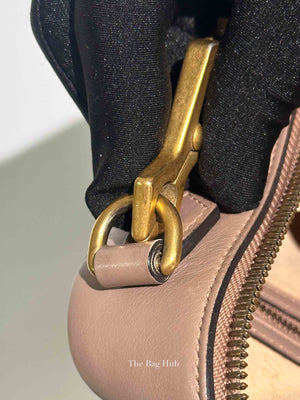 Gucci Porcelain Rose Calfskin Matelasse Sylvie Web Small GG Marmont Top Handle Shoulder Bag