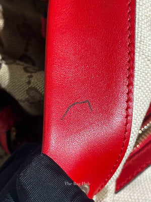 Gucci Red Monogram Large Valentine Tote Bag