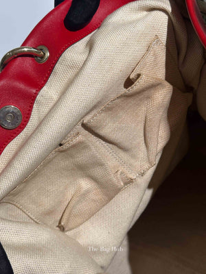 Gucci Red Monogram Large Valentine Tote Bag