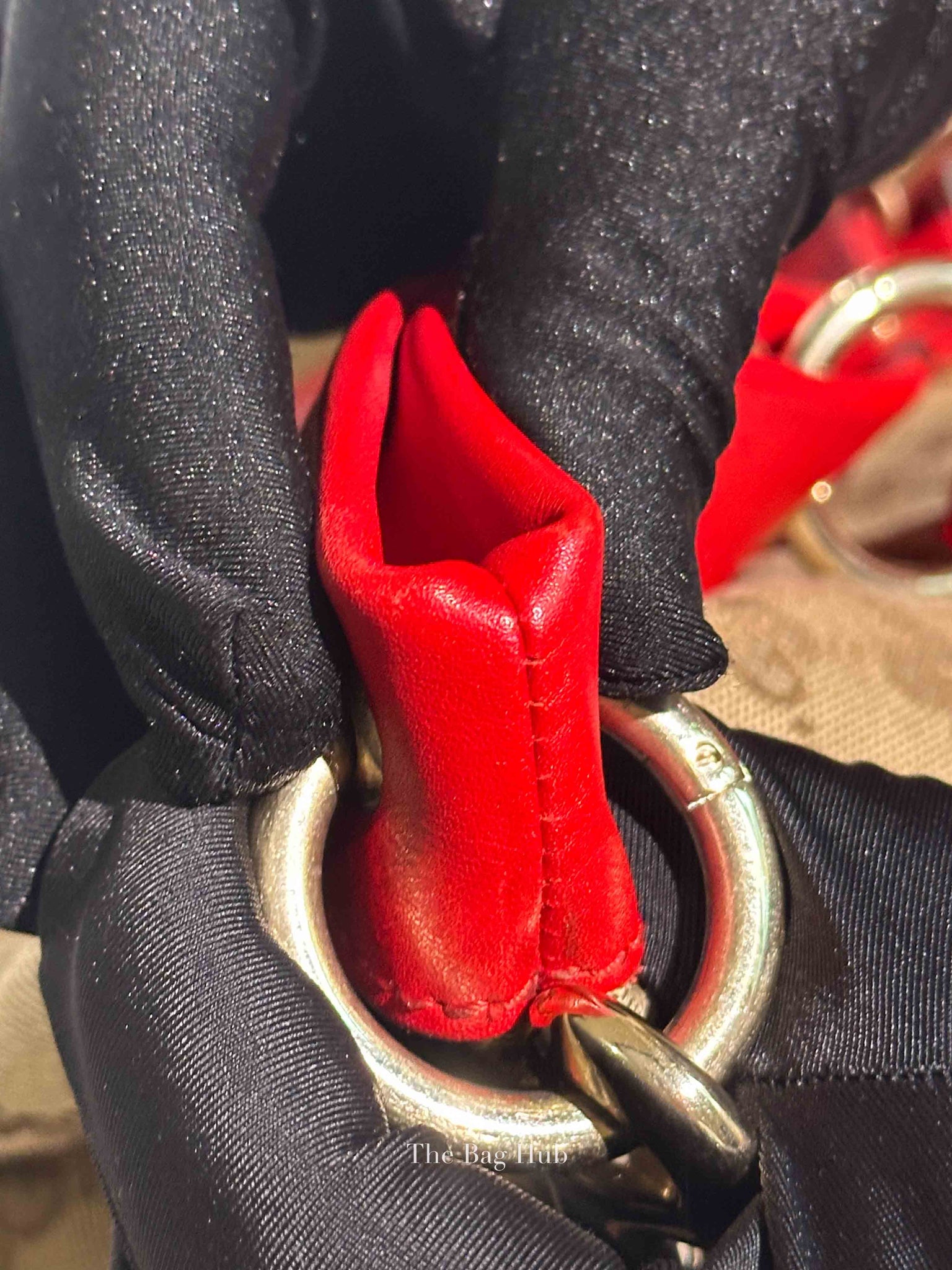 Gucci Red Monogram Large Valentine Tote Bag