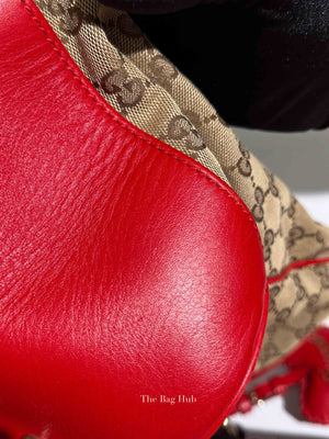 Gucci Red Monogram Large Valentine Tote Bag
