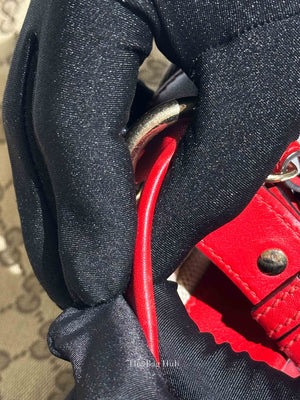 Gucci Red Monogram Large Valentine Tote Bag