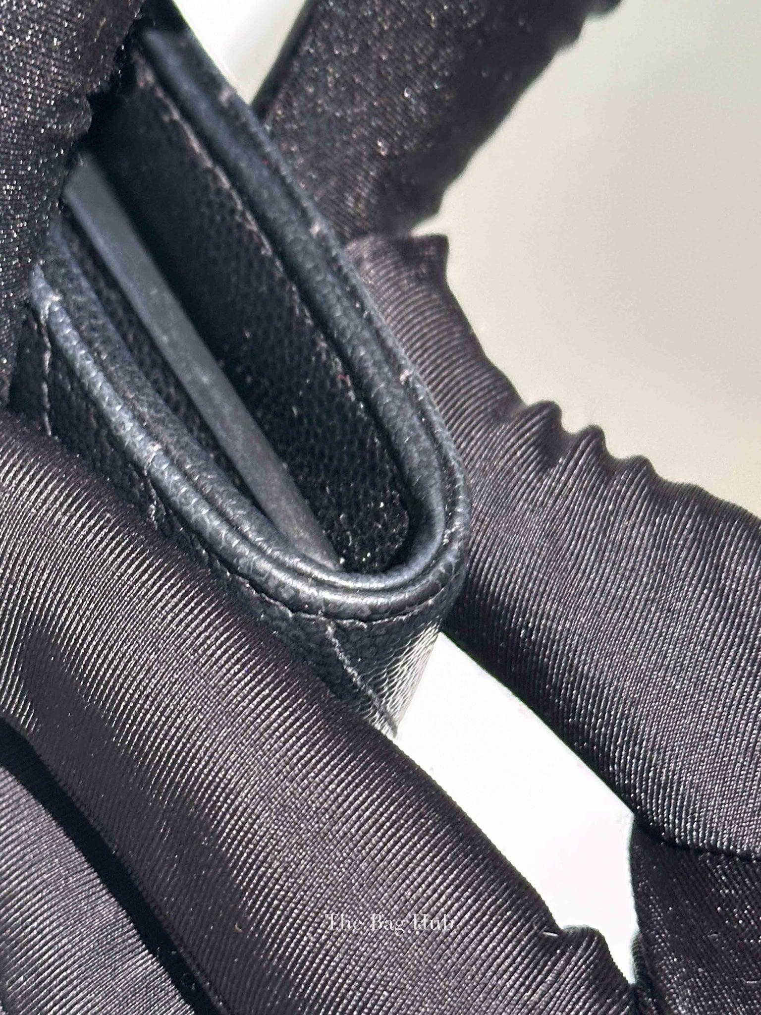 Saint Laurent Black Grain De Poudre Leather Cassandre Matelasse Large Flap Wallet
