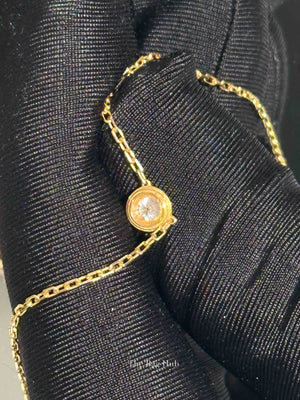Cartier 18K Yellow Gold D'Amour Pendant Brilliant-Cut Diamond Necklace Large Model
