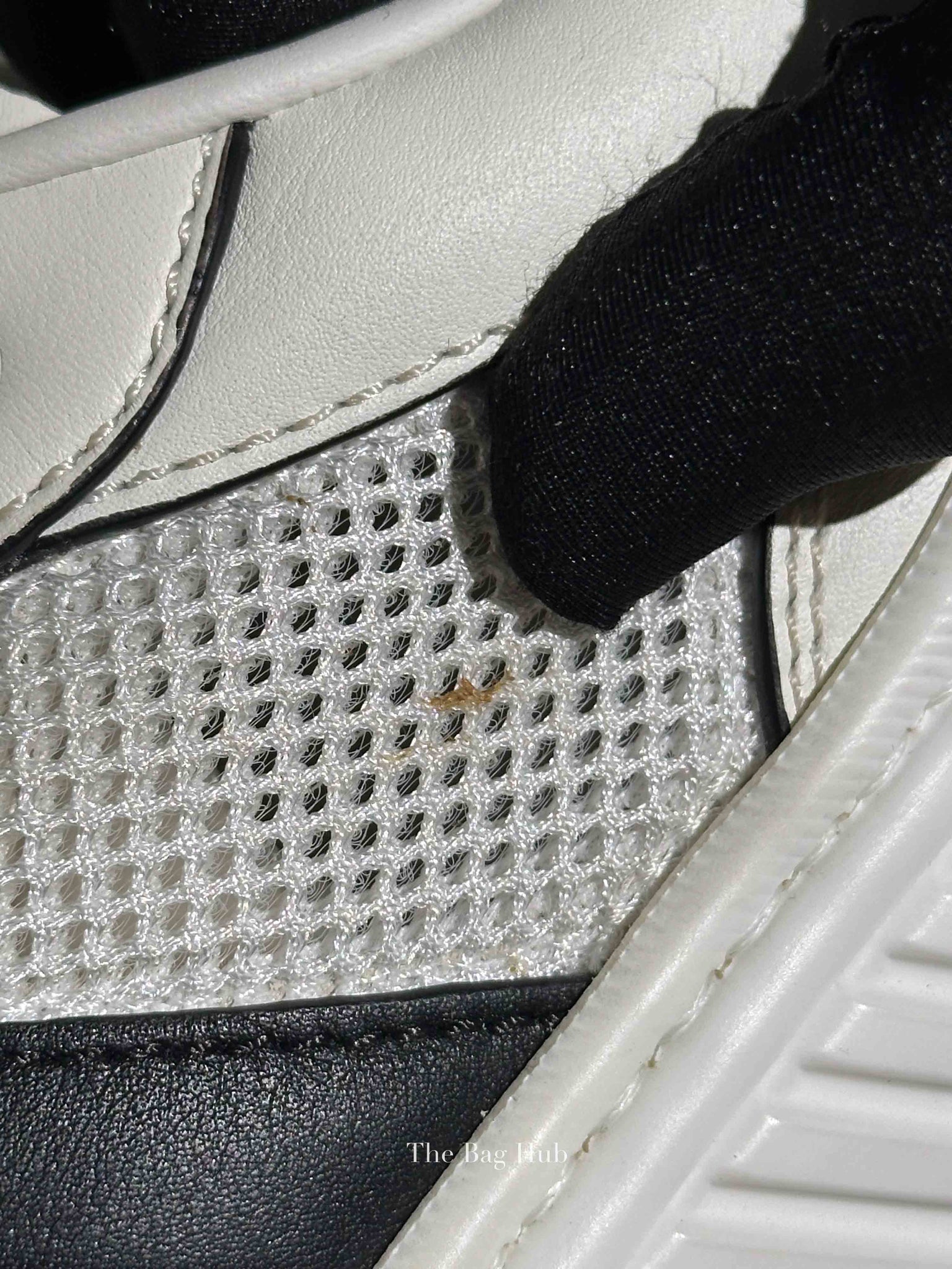 Bottega Veneta Black/White/Grey Leather/Mesh Speedster Sneakers Size 39.5