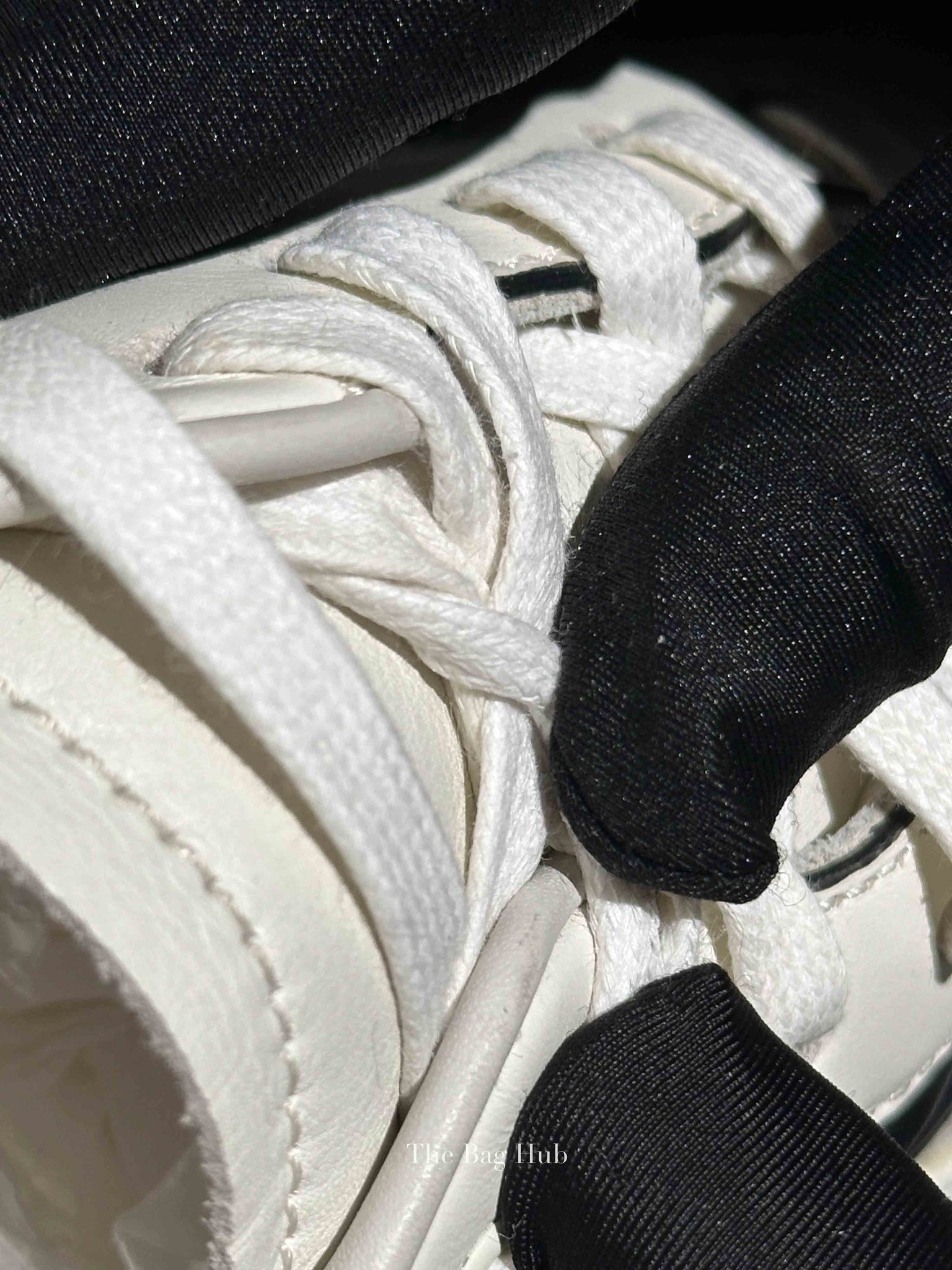 Bottega Veneta Black/White/Grey Leather/Mesh Speedster Sneakers Size 39.5