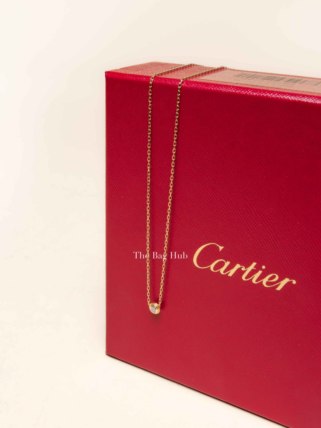 Cartier 18K Yellow Gold D'Amour Pendant Brilliant-Cut Diamond Necklace Large Model