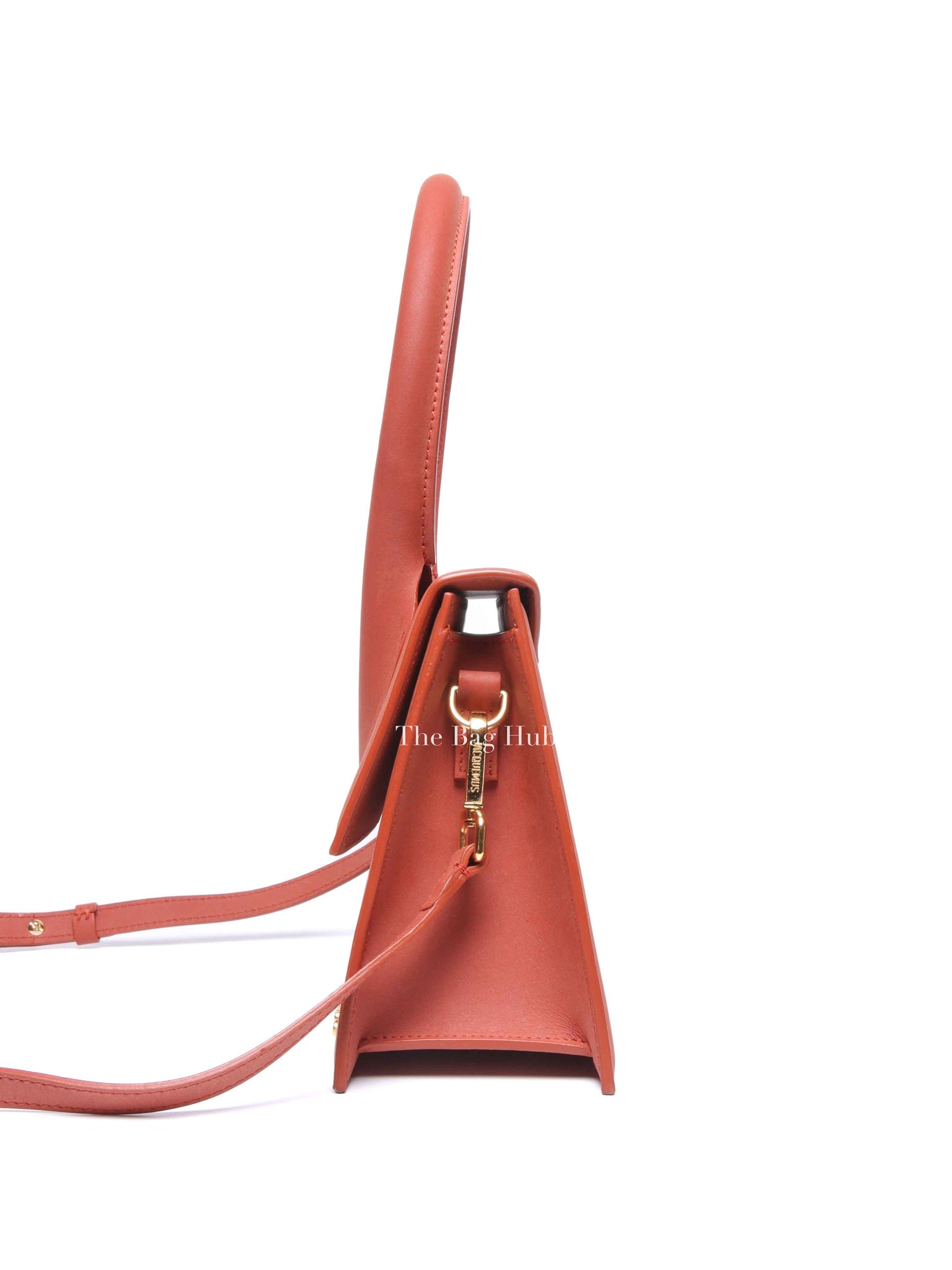 Jacquemus Brick Brown Nubuck Leather Le Grand Chiquito Top Handle Bag
