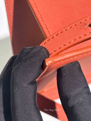 Jacquemus Brick Brown Nubuck Leather Le Grand Chiquito Top Handle Bag
