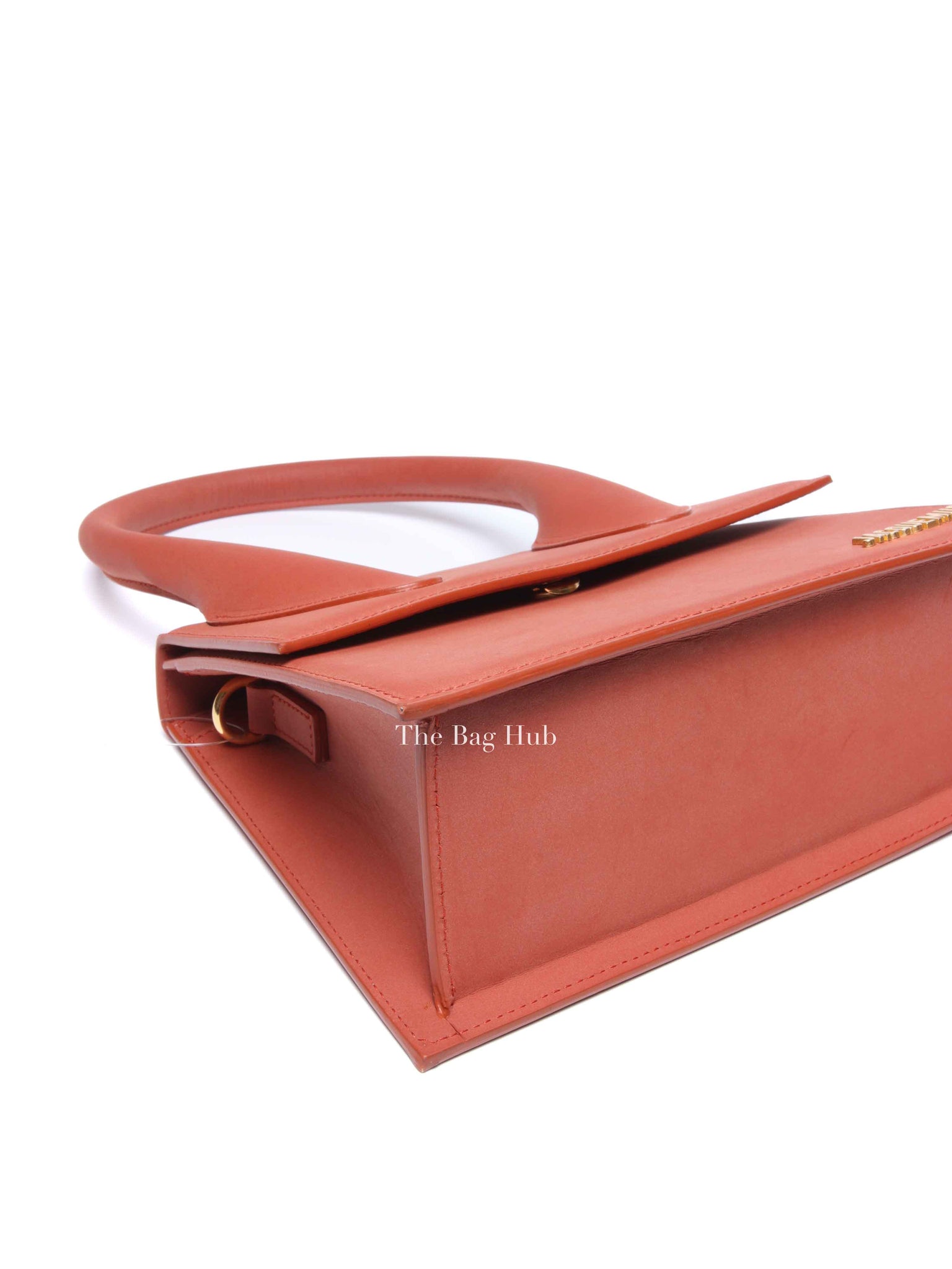 Jacquemus Brick Brown Nubuck Leather Le Grand Chiquito Top Handle Bag