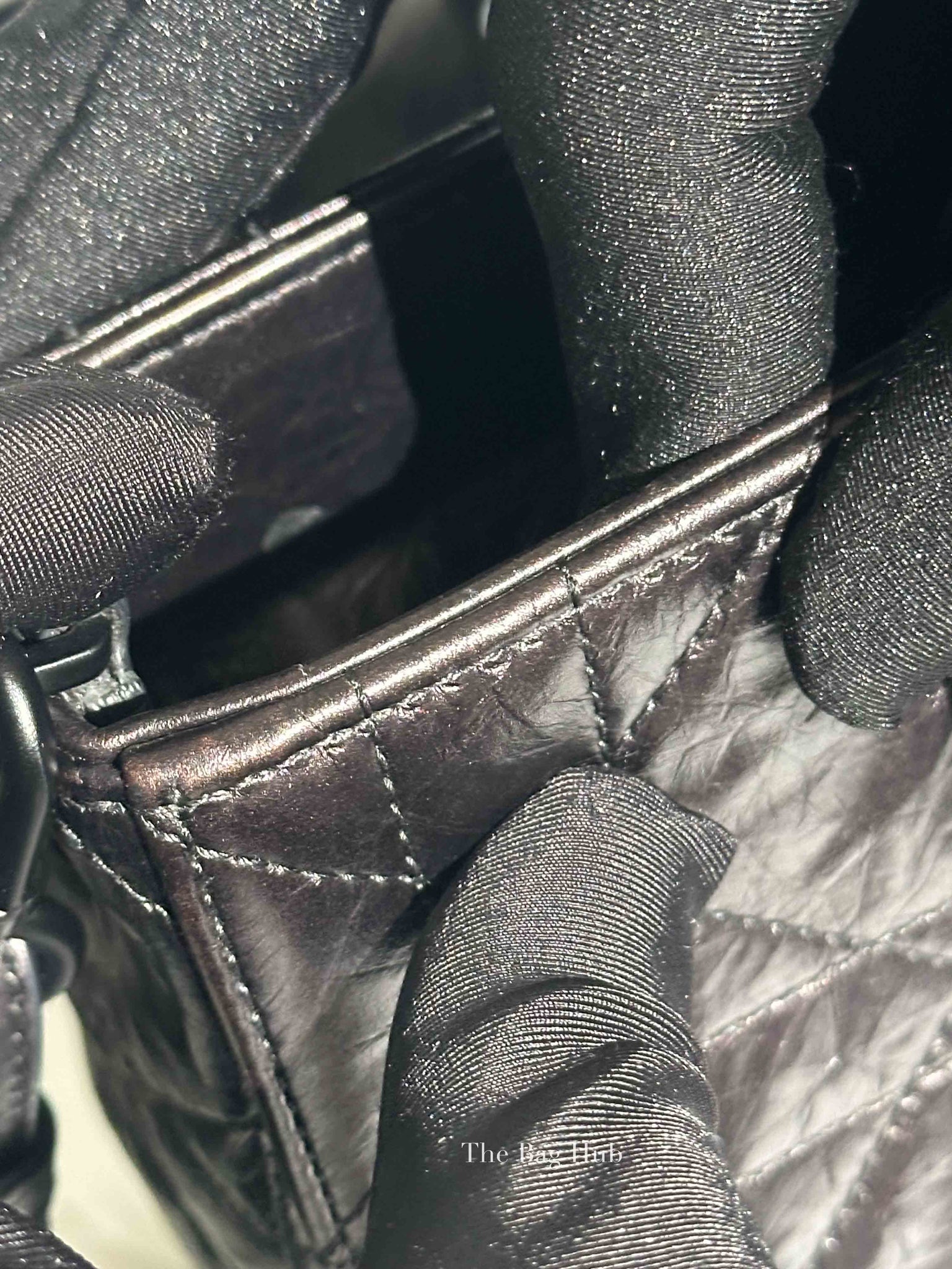 Dior Black Macrocannage Crinkled Calfskin Small Lady D-Sire My ABCDior Bag