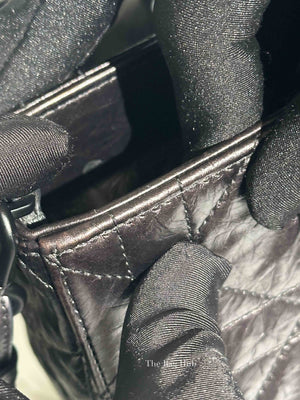 Dior Black Macrocannage Crinkled Calfskin Small Lady D-Sire My ABCDior Bag
