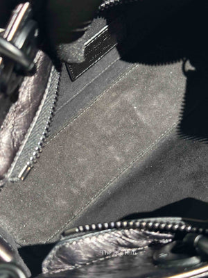 Dior Black Macrocannage Crinkled Calfskin Small Lady D-Sire My ABCDior Bag