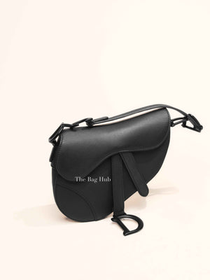 Dior Black Ultra Matte Calfskin Mini Saddle Bag