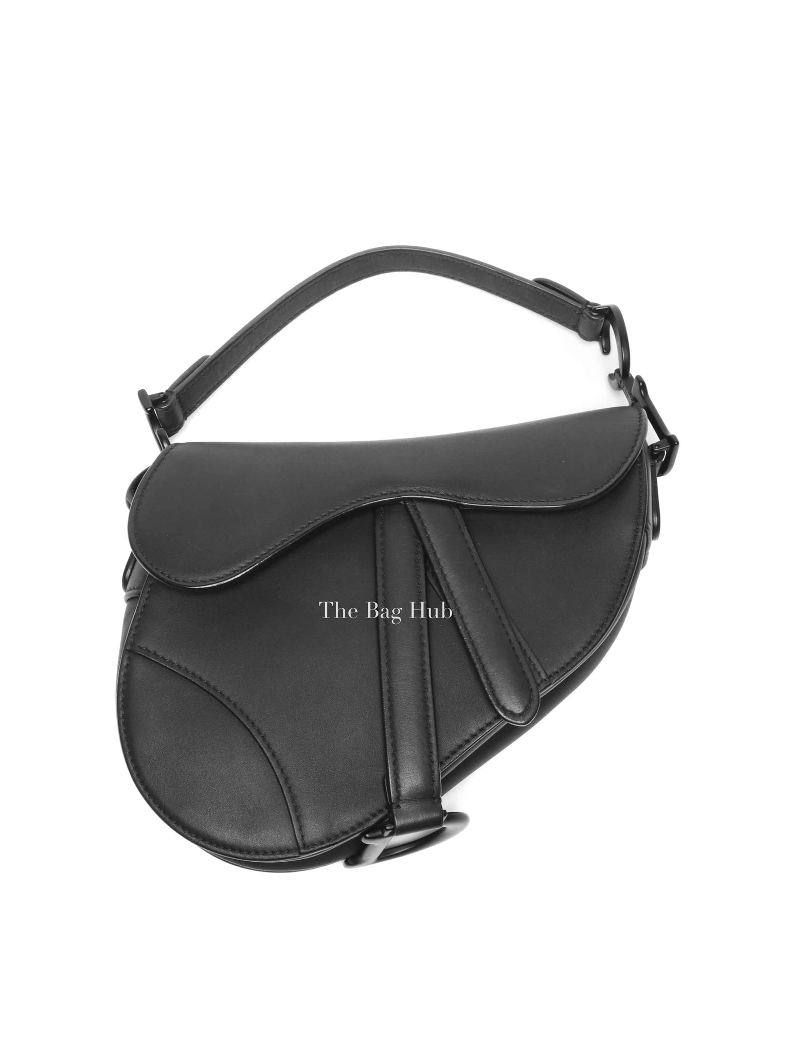 Dior Black Ultra Matte Calfskin Mini Saddle Bag