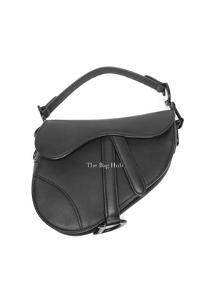 Dior Black Ultra Matte Calfskin Mini Saddle Bag