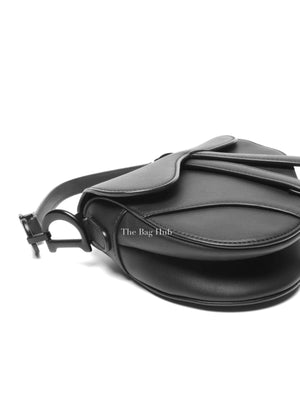 Dior Black Ultra Matte Calfskin Mini Saddle Bag